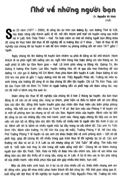 Ky Yeu cuu sinh vien Dai Hoc Y Khoa Hue 2000-2001 / Page 60